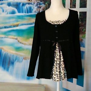 Lane Bryant black long sleeve sweater